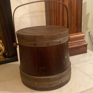Vintage Firkin Bucket. Gorgeous antique wood Firkin Bucket. Excellent condition